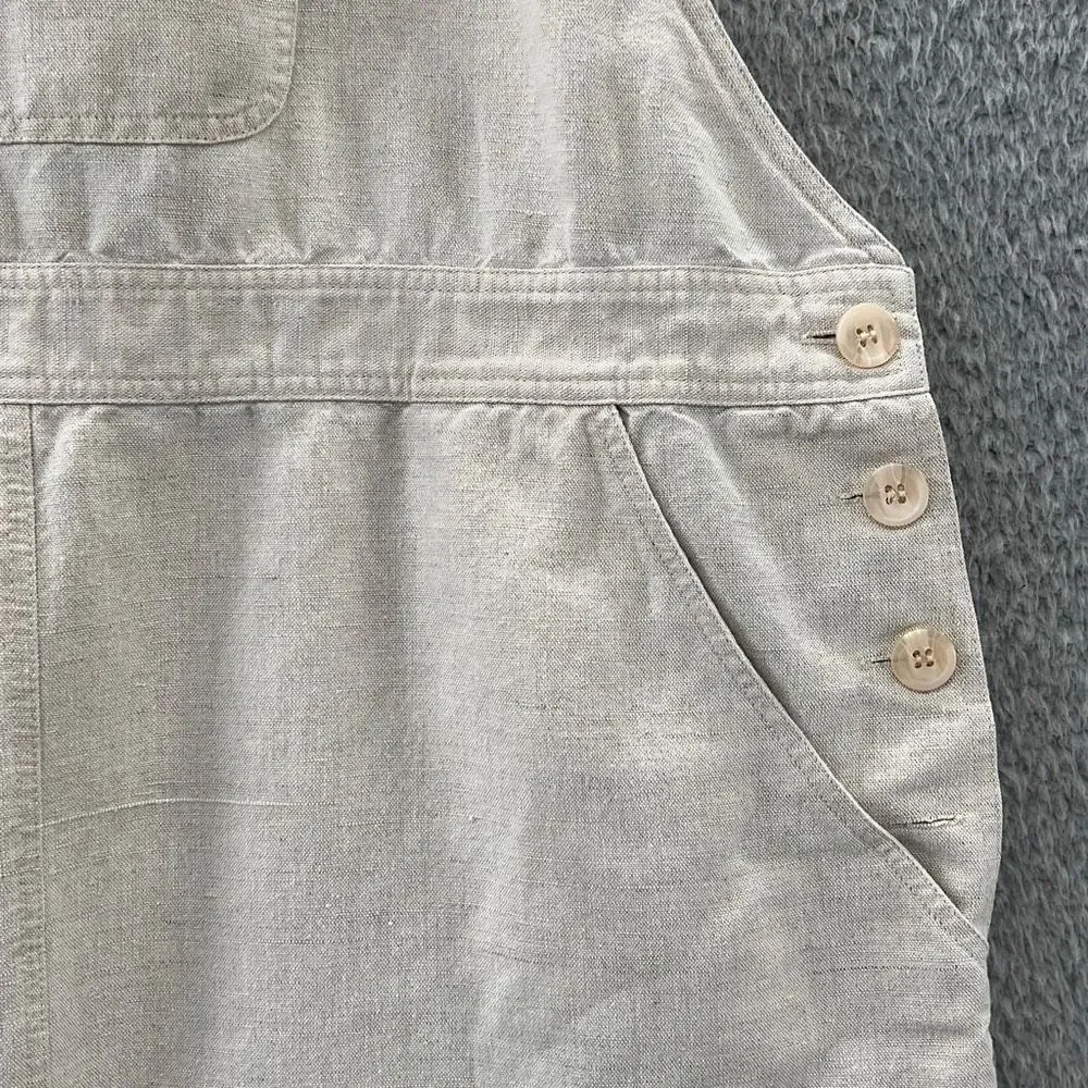 Vintage 90s Linen Blend Pinafore Jumper Maxi Dress Sleeveless Overall Indie - Picture 5 of 14